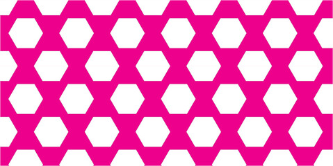 Aufkleber - Bold pink and white hexagonal pattern. Seamless abstract background with repeating hexagon shapes in a vibrant, geometric design.