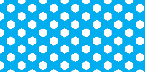 Aufkleber - Seamless blue and white hexagon geometric pattern. Abstract modern background with repeating hexagonal shapes in a bold, clean style.