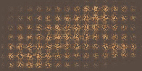 Aufkleber - Abstract digital background with glowing orange dots forming a wave pattern on a dark backdrop. Modern, dynamic, and tech-inspired design