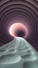 Aufkleber - Abstract tunnel with perspective, leading towards distant luminous light