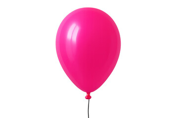 Aufkleber - Single pink balloon floating against a transparent background, perfect for party invitations or celebratory designs