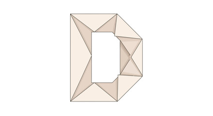 Poster - Vector geometric letter d design illustration vector graphic template for logo branding and creative projects use