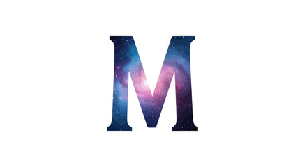 Aufkleber - Vector letter m galaxy space nebula cosmic alphabet typography design illustration for creative projects