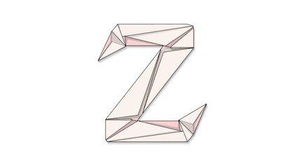 Poster - Vector geometric letter z design vector illustration, alphabet z logo, initial z monogram, modern z shape design