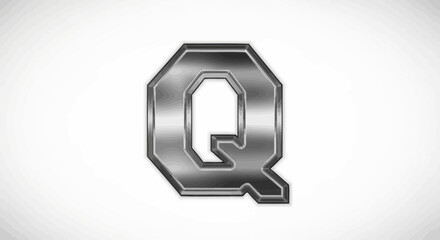 Aufkleber - Vector download metallic letter q vector illustration alphabet typography design element for creative projects