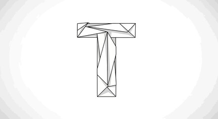 Aufkleber - Vector geometric letter t design vector illustration with modern polygonal style for branding and logo design