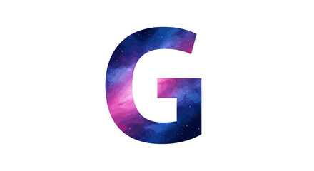 Aufkleber - Vector letter g galaxy space cosmic nebula alphabet initial typography design element for graphic design projects