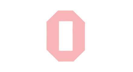Poster - Vector geometric shape design element in light pink for modern art projects and graphic design illustrations use