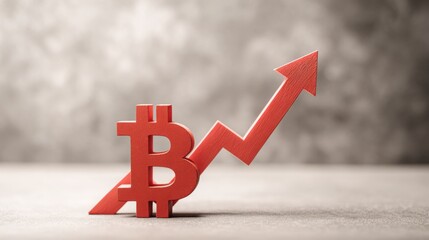 Poster - Bold red dollar sign against a gray background highlighting the contrast between traditional and digital currency value