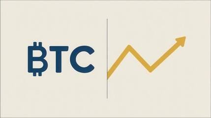 Poster - Elegant bitcoin design incorporating correlation shift concept for visual representation of market dynamics
