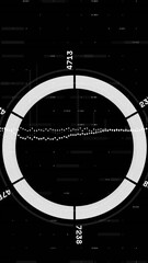 Poster - Animation of circular data visualization with numerical values over digital waveform