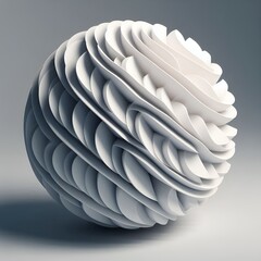 Aufkleber - A captivating layered sphere in a minimalist style creates a sense of depth and intrigue.