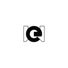 Poster - Letter WE or MG Monogram with white background. 