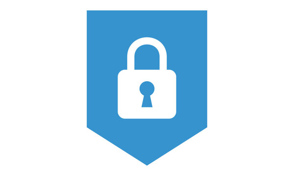 Secure internet icon. Protective shield sign digital security with the image of a padlock. Symbol security protection web. Vector illustration.