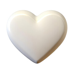 Poster - White heart shape vector illustration for valentines day love and romance symbol graphic design 3d render