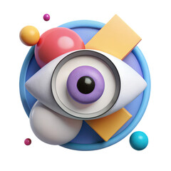 Poster - Eye vision abstract design graphic illustration creative art rendering background wallpaper concept 3d
