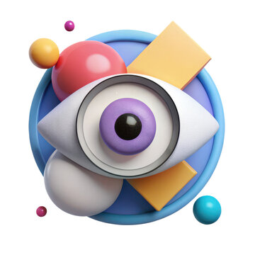 Eye vision abstract design graphic illustration creative art rendering background wallpaper concept 3d