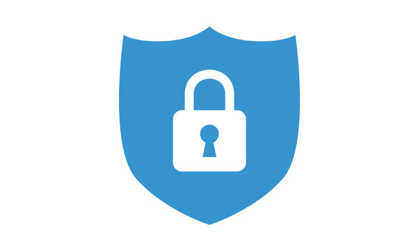 Secure internet icon. Protective shield sign digital security with the image of a padlock. Symbol security protection web. Vector illustration.