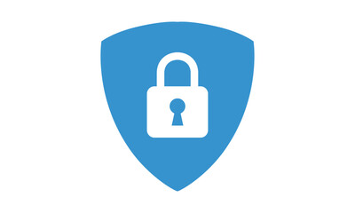 Fototapete - Secure internet icon. Protective shield sign digital security with the image of a padlock. Symbol security protection web. Vector illustration.