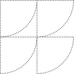 Leinwandbilder - Square dot line shapes. Design elements