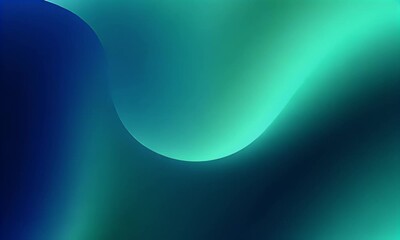 Poster -  Abstract blue and green gradient background with a blurred wavy texture