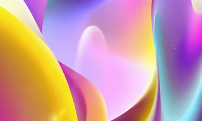 Poster - 
Abstract background, colorful gradient, soft lines and shapes, a color scheme of yellow, pink, orange, purple, blue, and green