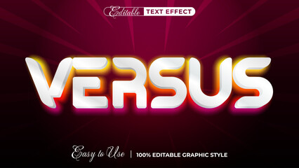 Poster - Versus Editable Text Effect with neon Style