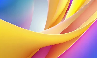 Poster - 
Abstract background, colorful gradient, soft lines and shapes, a color scheme of yellow, pink, orange, purple, blue, and green