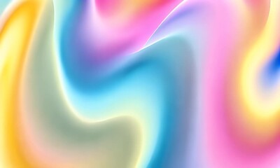 Poster - 
Abstract background, colorful gradient, soft lines and shapes, a color scheme of yellow, pink, orange, purple, blue, and green