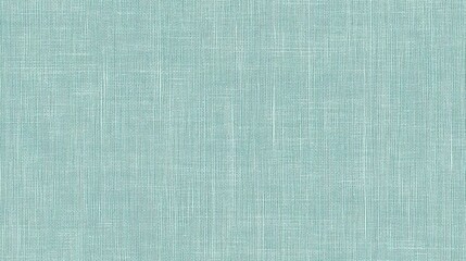 Poster - Elegant sea green Plain Weave fabric pattern with crisp vertical lines and a soft textile finish, presented as a seamless, minimalist design.