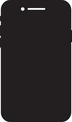 Fototapete - Simple black smartphone silhouette illustration for technology and modern communication concepts
