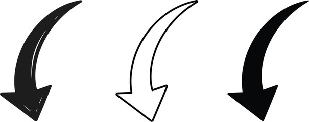 Fototapete - Download arrow vector illustration graphic design element concept for web and ui design template