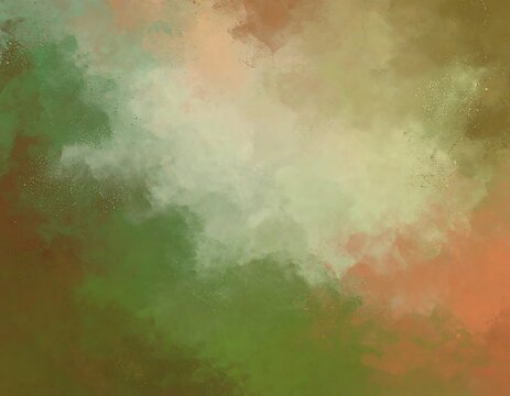 Abstract Watercolor Composition Blends of Earthy Tones