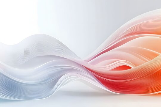 Pastel colors, wave design, curved wall.