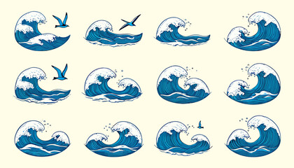 Poster - Dynamic vector illustration showcasing a vibrant blue water splash, perfect for adding a refreshing and energetic touch to graphic designs, available in PNG format.