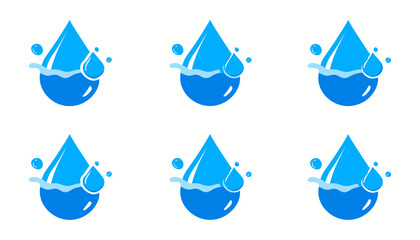 Leinwandbilder - High-quality vector PNG illustrations of water droplets splashing into water, ideal for websites, presentations, and marketing materials.  These versatile images offer a clean and modern aesthetic,