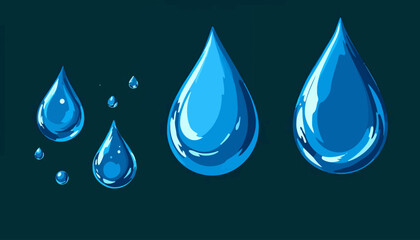 Leinwandbilder - Dynamic vector illustration showcasing a vibrant blue water splash with fluid motion and transparent elements, perfect for adding a refreshing touch to designs.