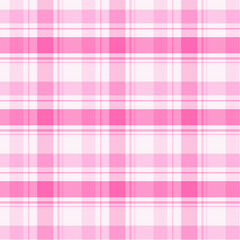 Wall Mural - Pink plaid pattern with twill weave .Tartan check seamless pattern.Vector illustration geometric background for fabric and prints.