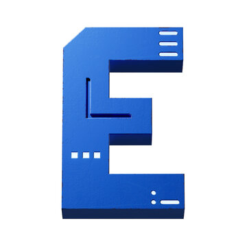 futuristic style font concept. Numbers And Letters. 3d rendering isolated on black background