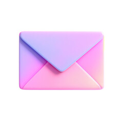Leinwandbilder - 3d rendered pastel gradient envelope icon with a soft rounded design isolated on transparent background