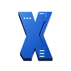 Fototapete - futuristic style font concept. Numbers And Letters. 3d rendering isolated on black background