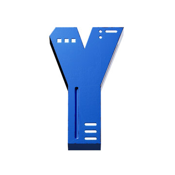 futuristic style font concept. Numbers And Letters. 3d rendering isolated on black background
