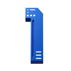 Fototapete - futuristic style font concept. Numbers And Letters. 3d rendering isolated on black background
