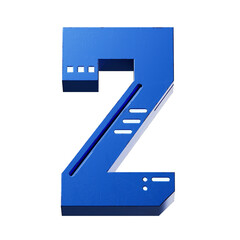 Fototapete - futuristic style font concept. Numbers And Letters. 3d rendering isolated on black background