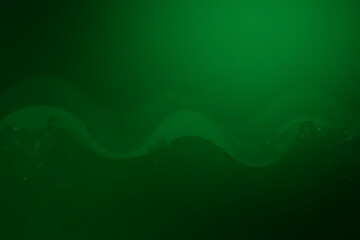 Aufkleber - Abstract green background with a wavy light shape and subtle gradients creating a dark and moody atmosphere