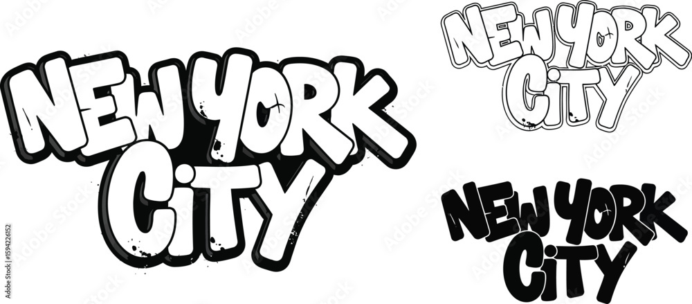 New york city graffiti style vector illustration for graphic design and ...