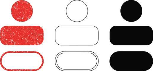 Poster - Vector user interface design elements for website and app development with modern button style set