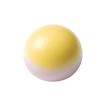 Round Yellow and Pink Gradient Sphere.