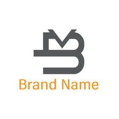 Fototapete - Company logo design concept vector illustration, a symbol of business success. VB Letter Logo.