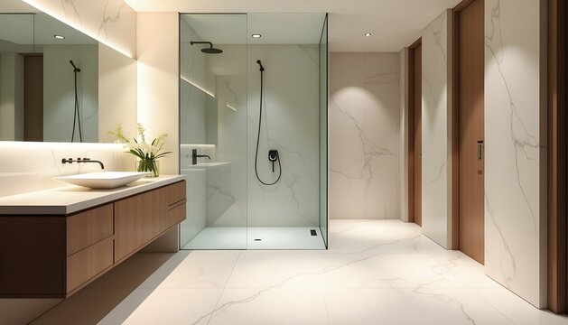 Modern Bathroom with Sleek, Minimalist Touches